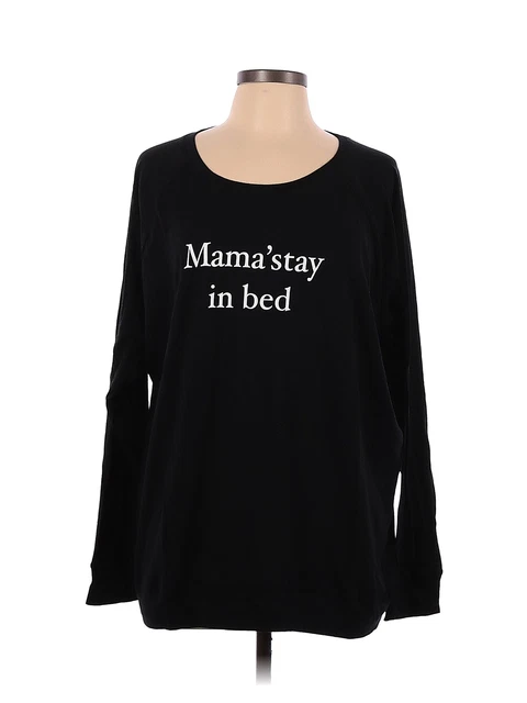 EMI JAY Women Black Long Sleeve T-Shirt L