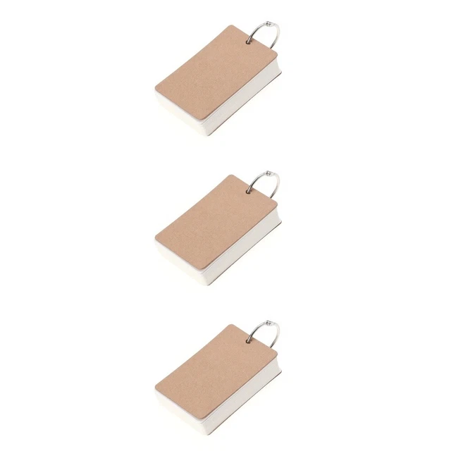 3x Blank Revision Cards Blank Study Cards Portable Study Cards Memo Scratch Pads