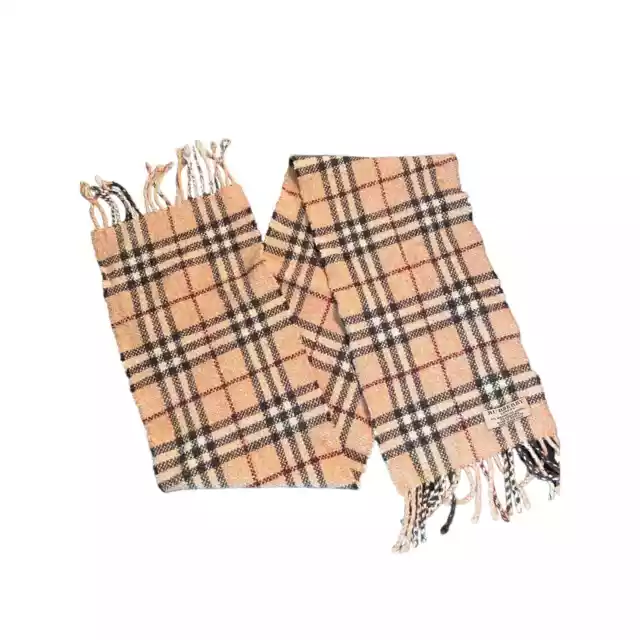 BURBERRY | Nova Check Plaid Merino Wool/Angora/Cashmere Scarf