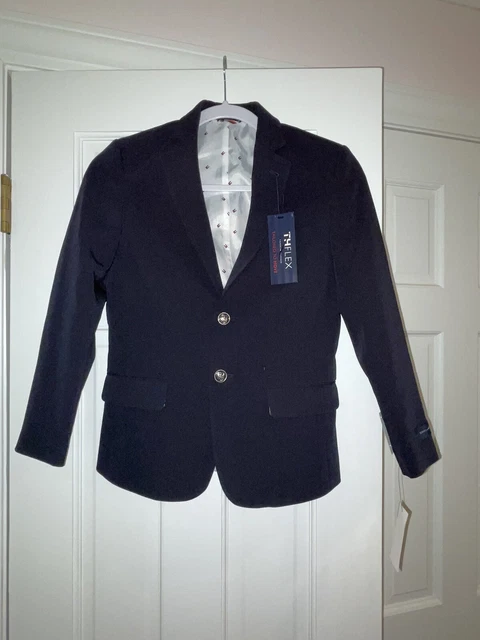 Tommy Hilfiger The Flex Boys Navy Blazer NWT Size 10