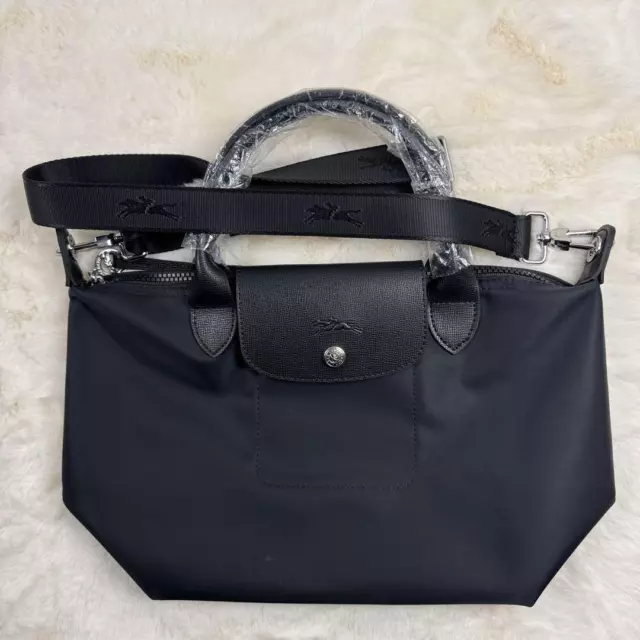 Longchamp Le Pliage Neo S Black Shoulder Tote Bag 3 Way Bag Unused Rare Japan