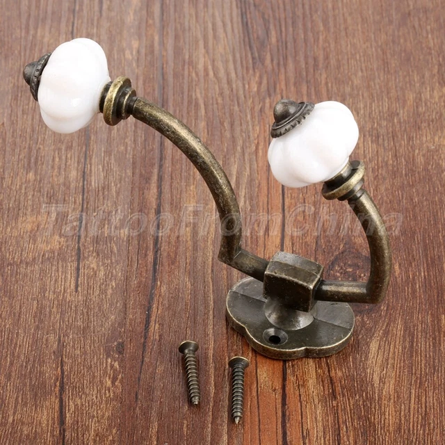 Vintage Wall Hooks Hanger Coat Rack Hat Towel Clothes Hooks Holder Organization