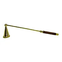 Candle Snuffer with Wood and Brass Handle