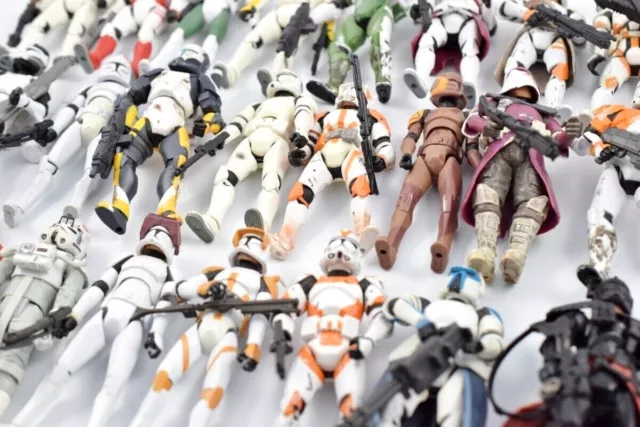 Star Wars Clone Trooper & Stormtrooper Action Figures (C) 9.5cm 10cm  Hasbro