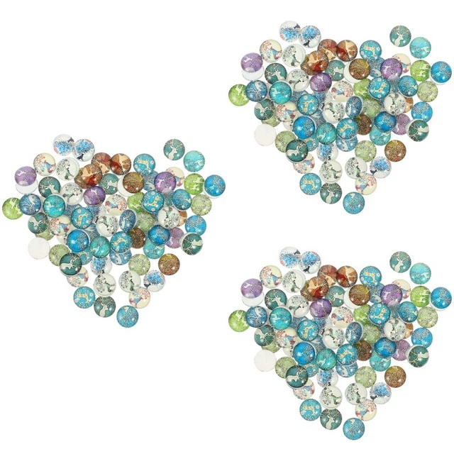 300 Pcs Leuchtender Edelstein-Patch Bisuteria-Materialien Glas Runden