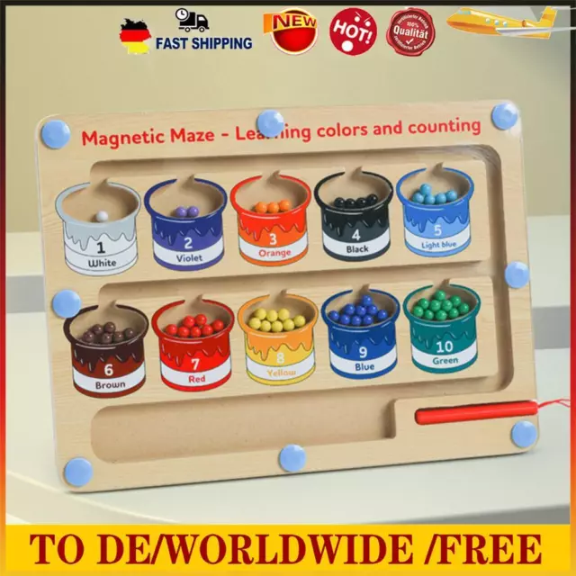 Steel Ball Art Board Multiple Gameplay Wooden Magnet Board Puzzles for Kids Toys
