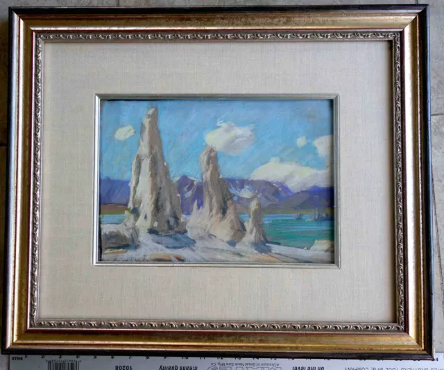 Mono Lake Plein-Air Pastel by Listed Plein-Air Painter Arny Karl Nicely Framed 2