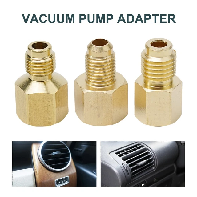 Adattatore pompa vuoto 3 pezzi per serbatoio refrigerante R134a 1/4 3/8 pollici