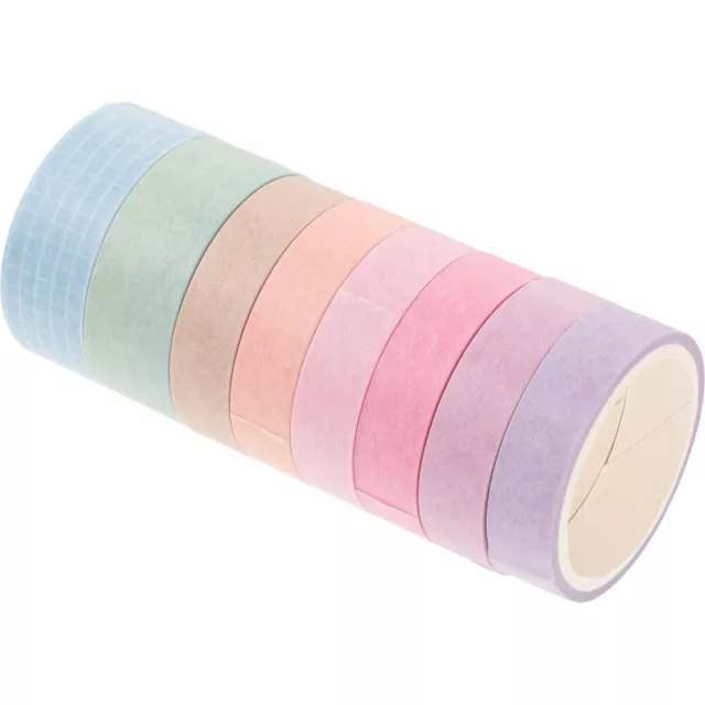 8er Set Regenbogen Washi Tape für DIY, Scrapbooking & Geschenkverpackung-LD