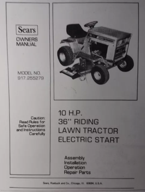 Sears Craftsman Lt 10 36 Riding Lawn