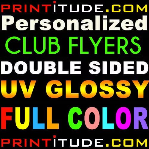 250 CLUB FLYERS 2x5.5 FULL COLOR MATTE 2 SIDED 14PT POSTCARD PROFESSIONAL PRINT