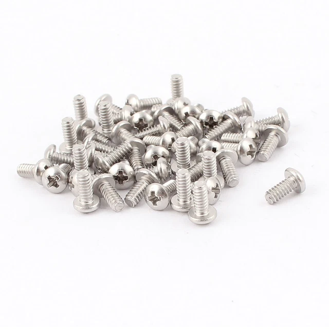 50pz Testa A Goccia Viti Phillips Bulloni In Acciaio Inox #4-40x1/4" 8mm Lungo