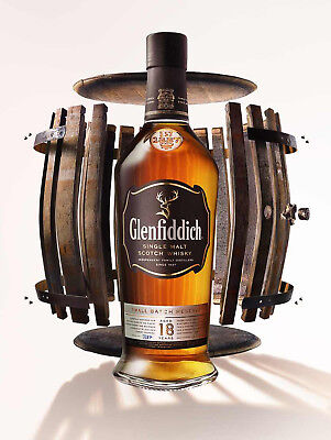 Glenfiddich New Glenfiddich Single Malt Scotch Whisky Tim Poster Sign Whiskey Man Cave Bar 