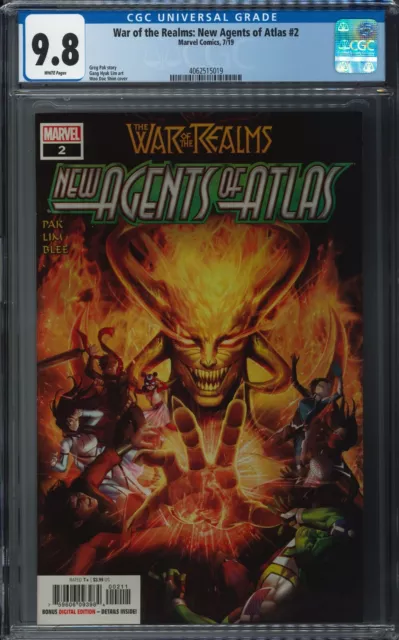 War Of Realms New Agents Of Atlas #2 Cgc 9.8 First Swordmaster + Swordmaster #1!