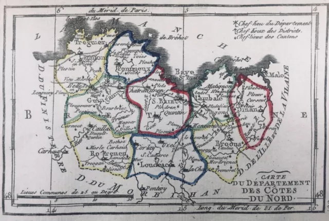 Côtes d’Armor 1794 Bretagne Tréguier Peros Guirec Bréhat Saint Brieuc Dinan Uzel