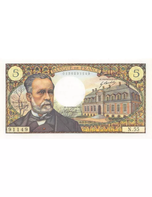 France, Louis Pasteur - 5 Francs 05/05/1967 - Série N.55