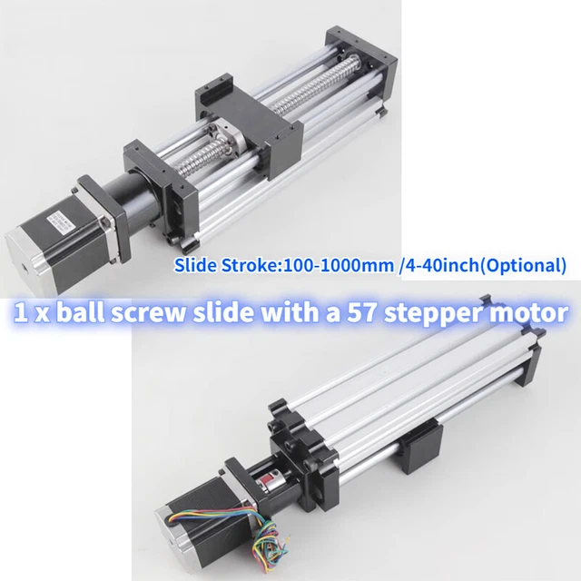 SLIDE STROKE LONG Stage CNC Actuator Module Ball Screw Linear + 57 ...