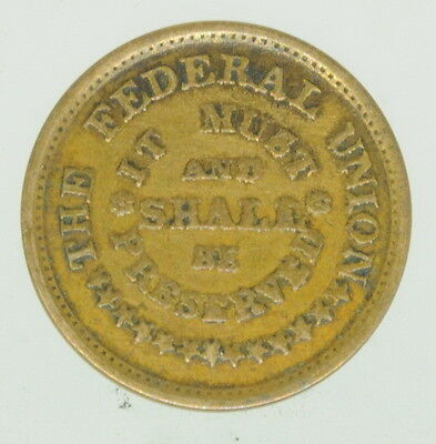 Federal Union Civil War Army And Navy Token Copper Cwt