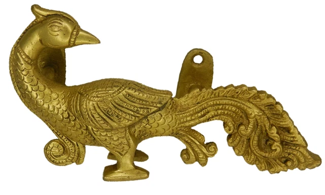 Peacock Design Antique Victorian Style Brass Handmade Wardrobe Door Pull Handle