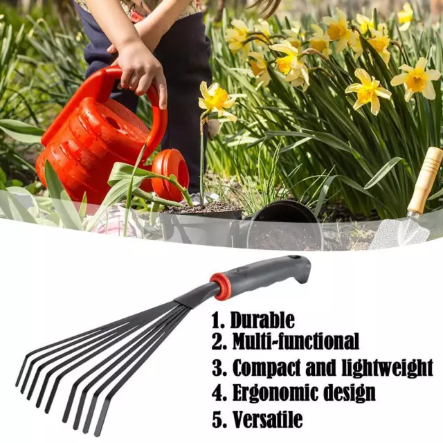 Gardening Hand Rake Leaf Rake Rakes Small Garden Rake Gardening Rakes`!- Z5U7