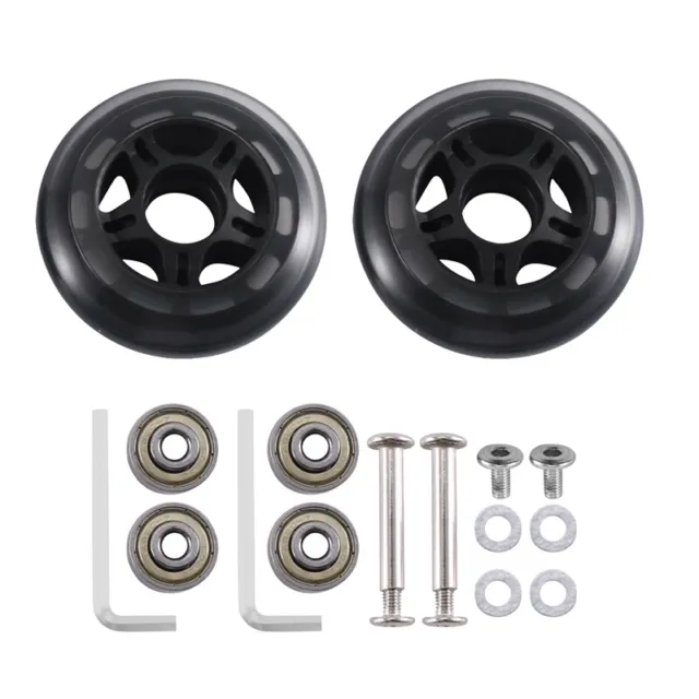 80mm X 24mm Luggage Wheels for Suitcase Skate 1 Pair I7G9