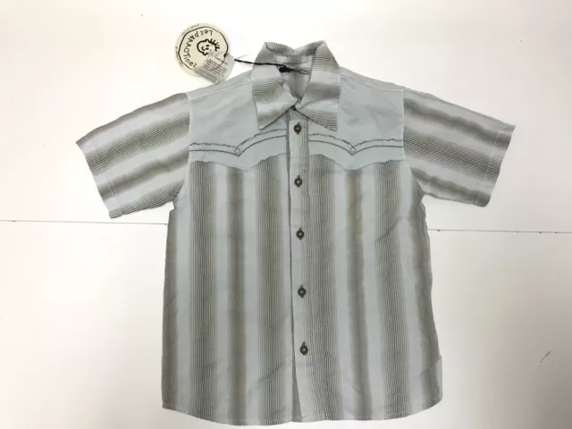 LES PARROTINES New Boys Kids SHORT SLEEVE BUTTON DOWN SHIRT Sz: 6 RTL $119 Q997