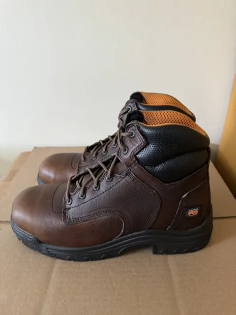 Timberland Men’s 11M TiTAN 6" Composite Toe Full-Grain Leather Brown Work Boot