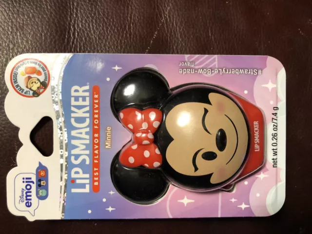 Lip Smacker Disney Emoji Lip Balm, Minnie Strawberry Le-Bow-Nade, 0.26 Ounce