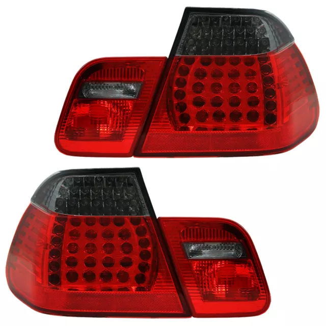 LED Rückleuchten Heckleuchten Set für BMW 3er E46 Limo Bj. 01-05 Rot/Schwarz