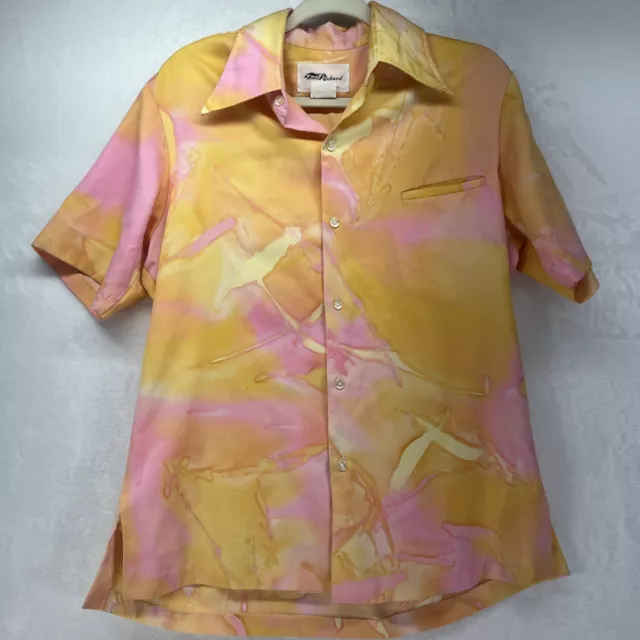 Tori Richards Vintage Men’s Hawaiian Aloha Shirt 70’s Polyester Cruise Hipster M