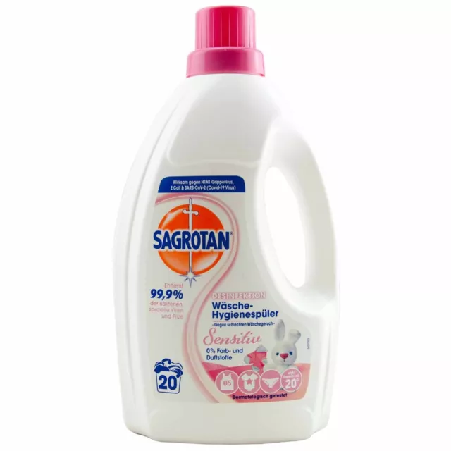 Sagrotan Laundry Hygiene Cleaner Sensitive 1 X 1,5L 20WL - 0% Colour & Perfumes