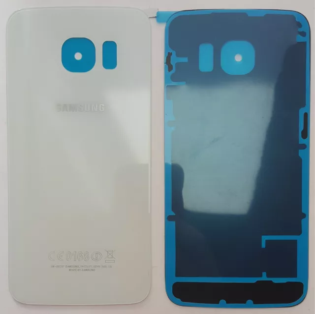 Samsung Galaxy S6 SM-G920F Akkudeckel Backcover Rückseite Glas Pearl Weiß