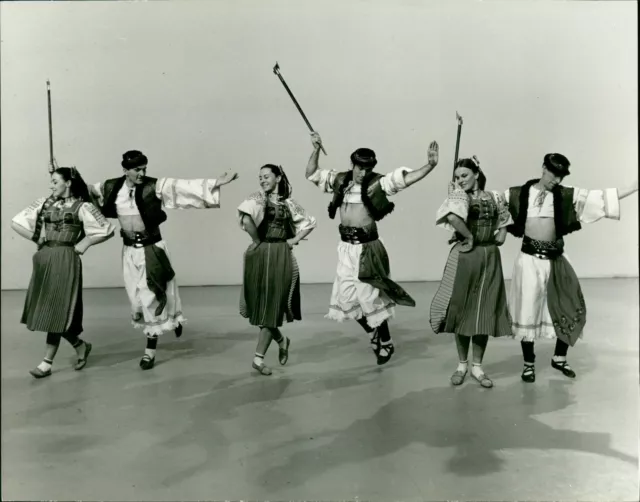 Slovak folk art ensemble "SLUK" - Vintage Photograph 3627240