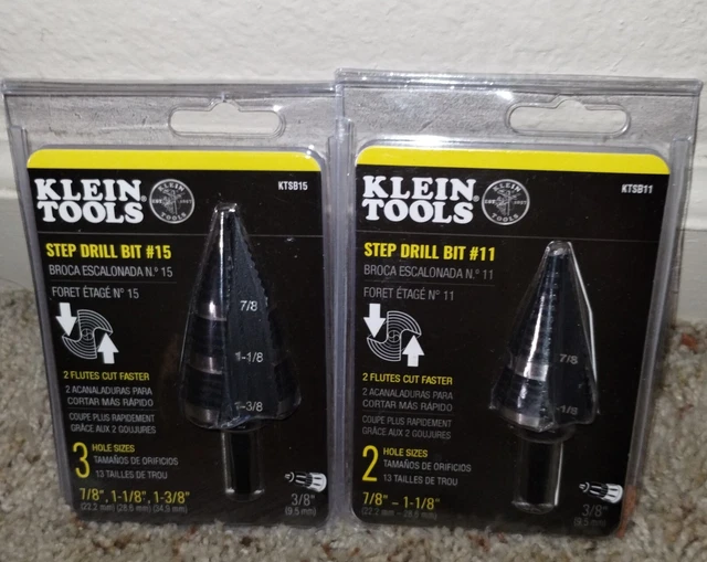 Klein Tools Step Drill Bit #15 & #11