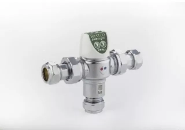 Westco Valvola di miscelazione termostatica in linea TMV3/2 15 mm 05337