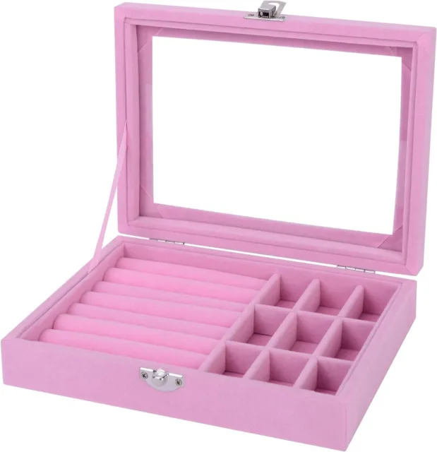 SINKDA Jewelry Rings Box for Women Girls, Jewelry Display Storage Holder Case w