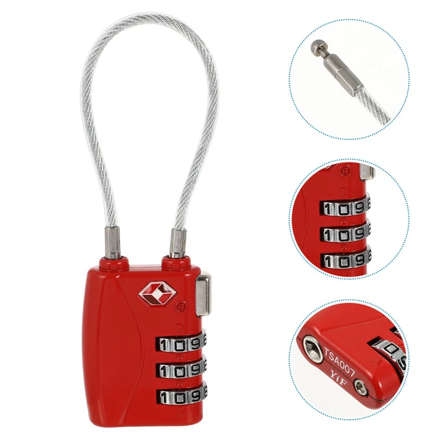 Luggage Padlock TSA Approved Locks Covers Suitcase Travel Accessories Zipper