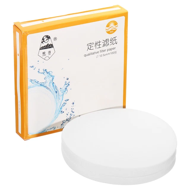 100Pcs 12.5cm Qualitative Filter Paper Circles, Fast Speed Round Lab Paper