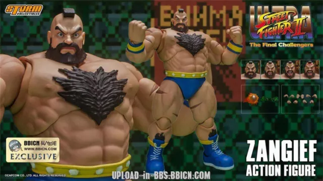 Storm Toys Street Fighter II Zangief Bule 1/12 Scale 7″ Male Figures Toys  Stock