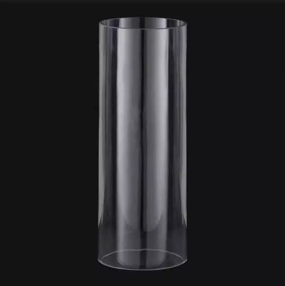 Cylinder Light Shade Tube Lamp 4 1/2 X 7 Clear Glass Wall Sconce Candle Holder