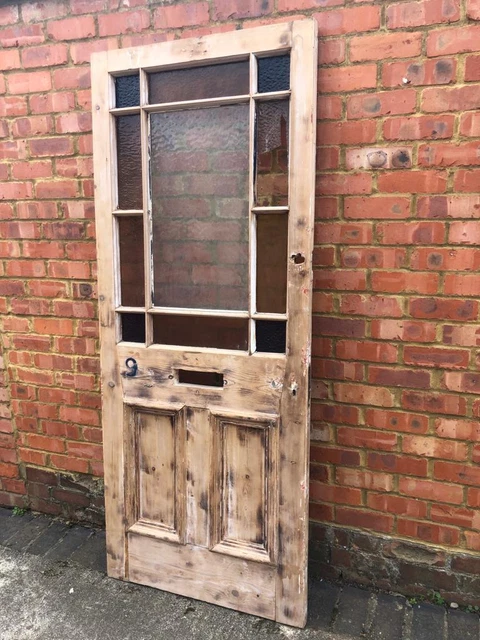 Original Victorian Eleven Panel Glass Door All Very Original  AR1116