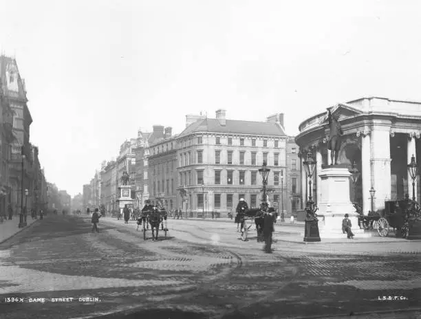 Circa 1900 Dame Street In Dublin Ireland Ireland Old Photo