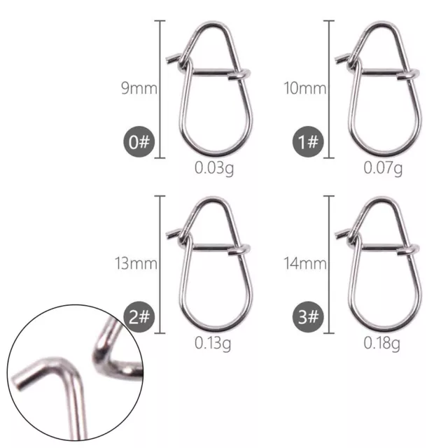 Essential Fishing Tool Accessories 100pcs Pin Snaps Hooks in Gourd Type