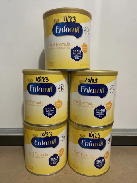 5 cans Enfamil Infant Formula milk based powder-12.5 oz