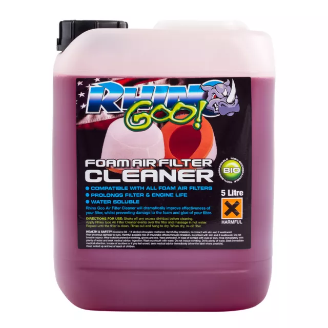 Rhino Goo Schaumluftfilterreiniger - 5 Liter MX biologisch abbaubarer Luftfilterreiniger