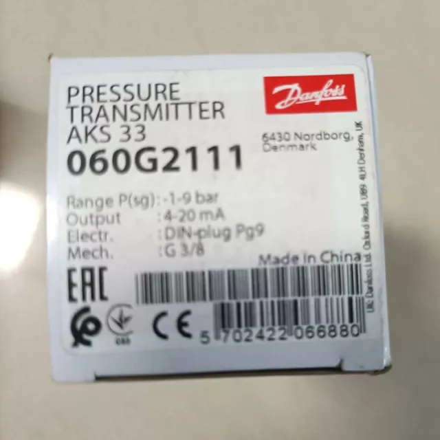 One For Danfoss New AKS33 060G2111 Pressure Transmitter Sensor Free Shipping