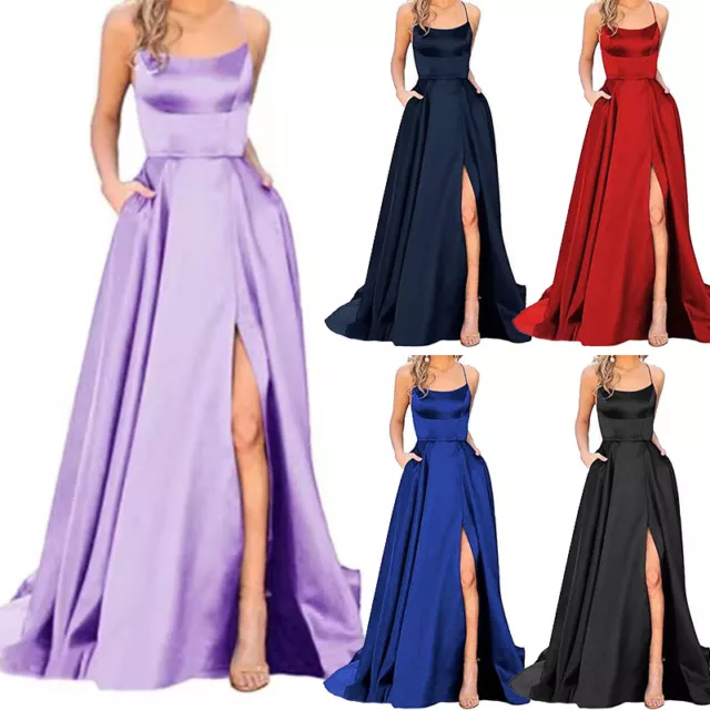 Gown Formal Wedding Bridesmaid Party Dresses Womens Ball Evening Prom Long New