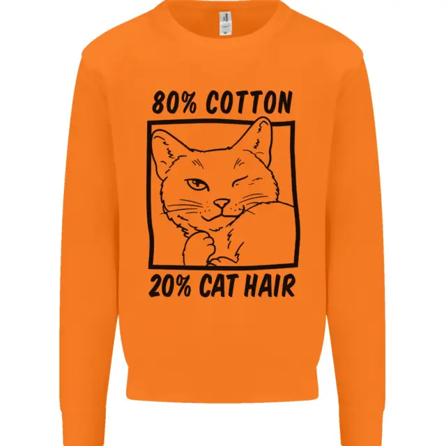 Felpa maglione parte cotone peli di gatto divertente da uomo 9
