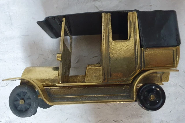 Voiture Taxi Ancienne Unic 1907 - Miniature 1/43 En Bronze - FAL - Jouet Très Ancien - Occasion