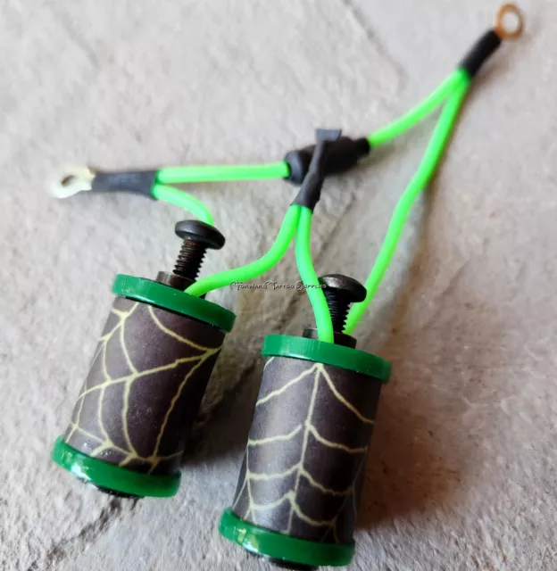 Piezas de máquina de tatuaje de 1,25" 8-32 bobinas 8 envolturas verdes lavadora lima tela de araña EE. UU.